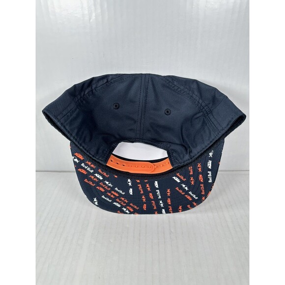 NEW Red Bull x KTM Racing Team Twist Flat Hat Cap Logo Blue Adjustable Snapback - Picture 2 of 3